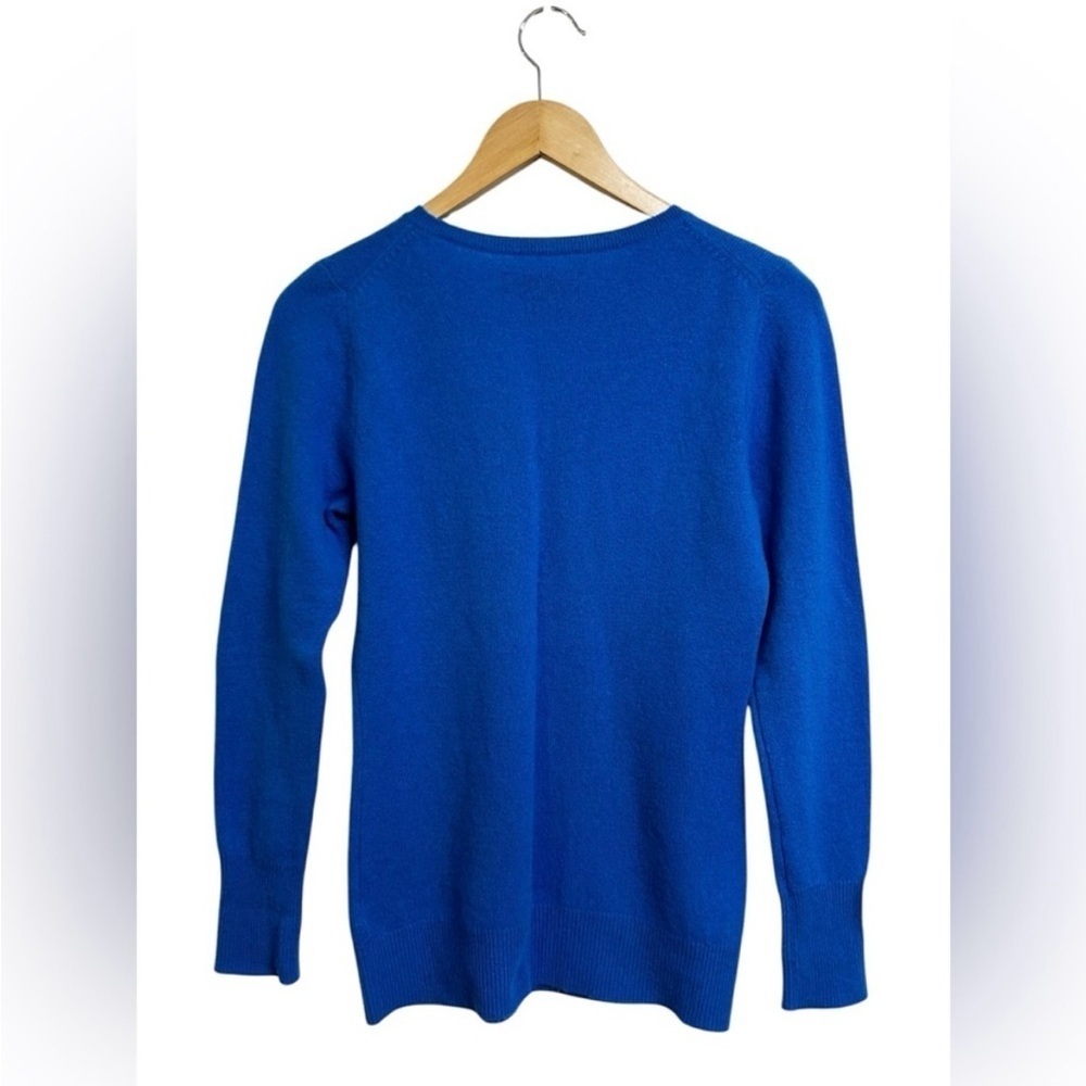 Alex Marie 100% Cashmere V-Neck Sweater Blue Size Medium - Picture 4 of 6